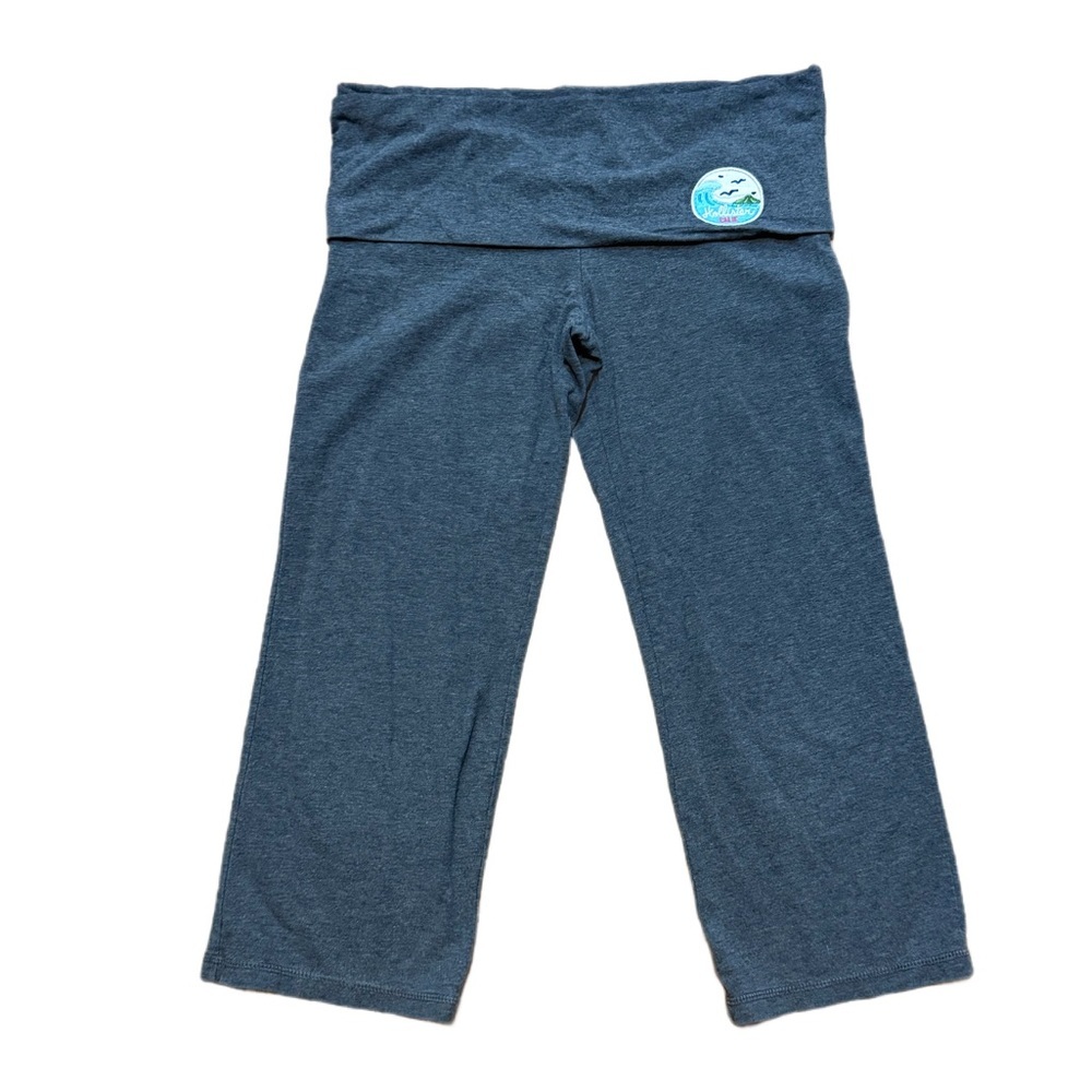 Vintage Hollister Heather grey Lounge Pants fold over yoga capris - Picture 2 of 8